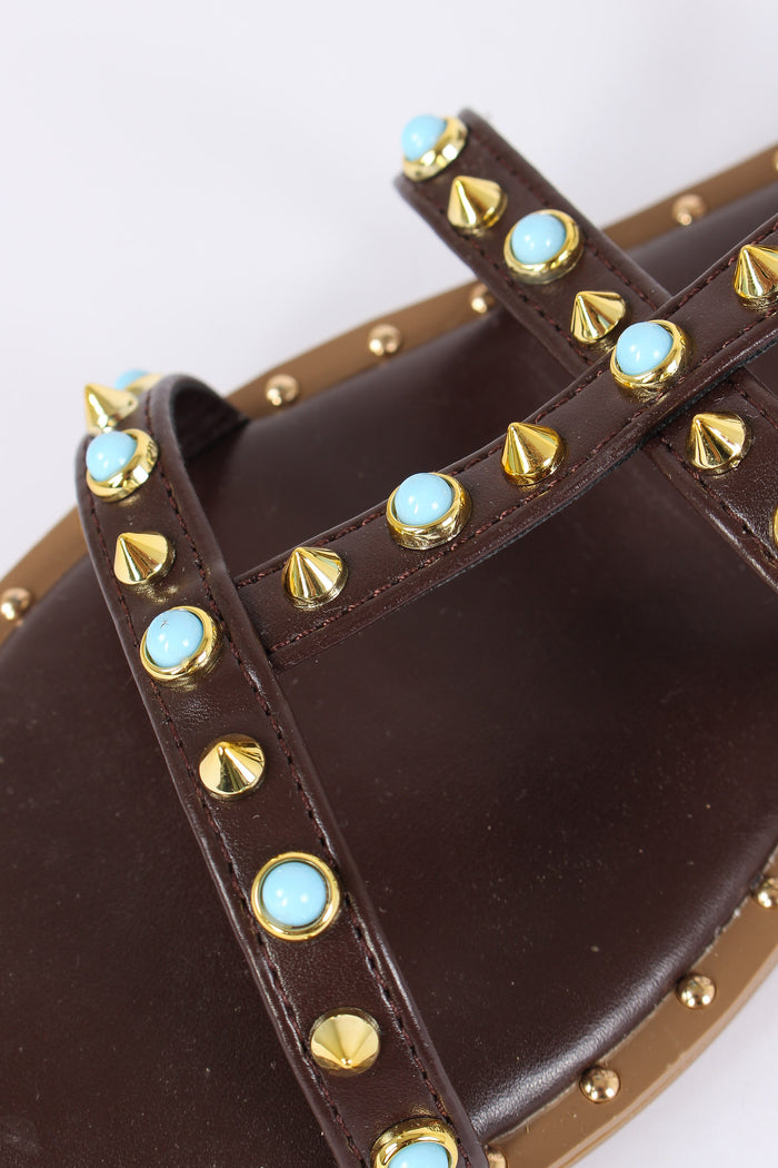 Sandalo Borchia Multicolor Brown-6