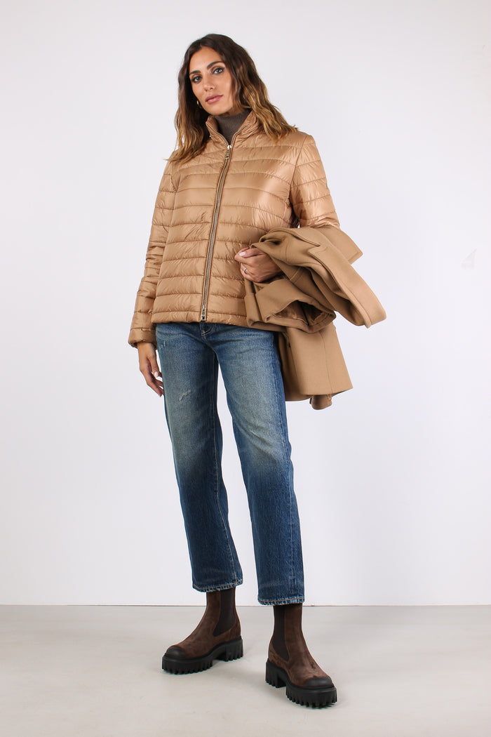Cappa Double Bimateriale Cammello-6