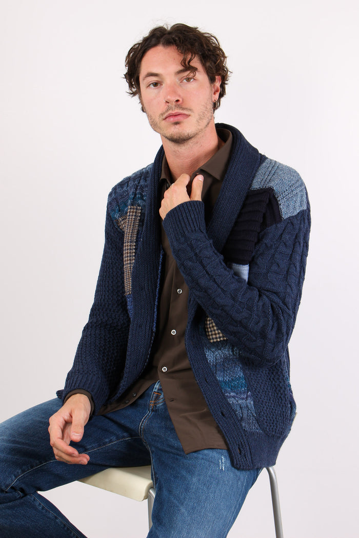 Cardigan Patch Blu-5
