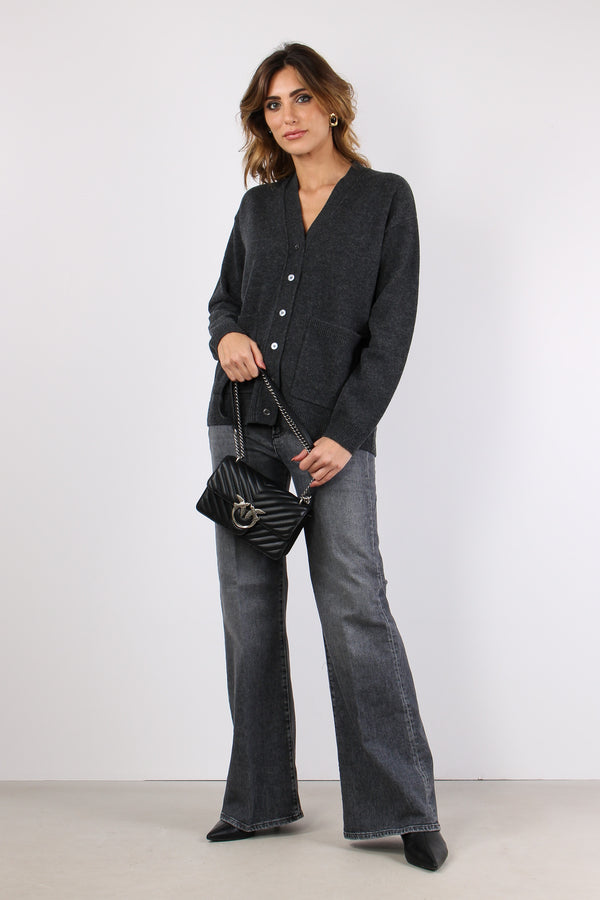 Cardigan Lana Cashmere Grigio-2