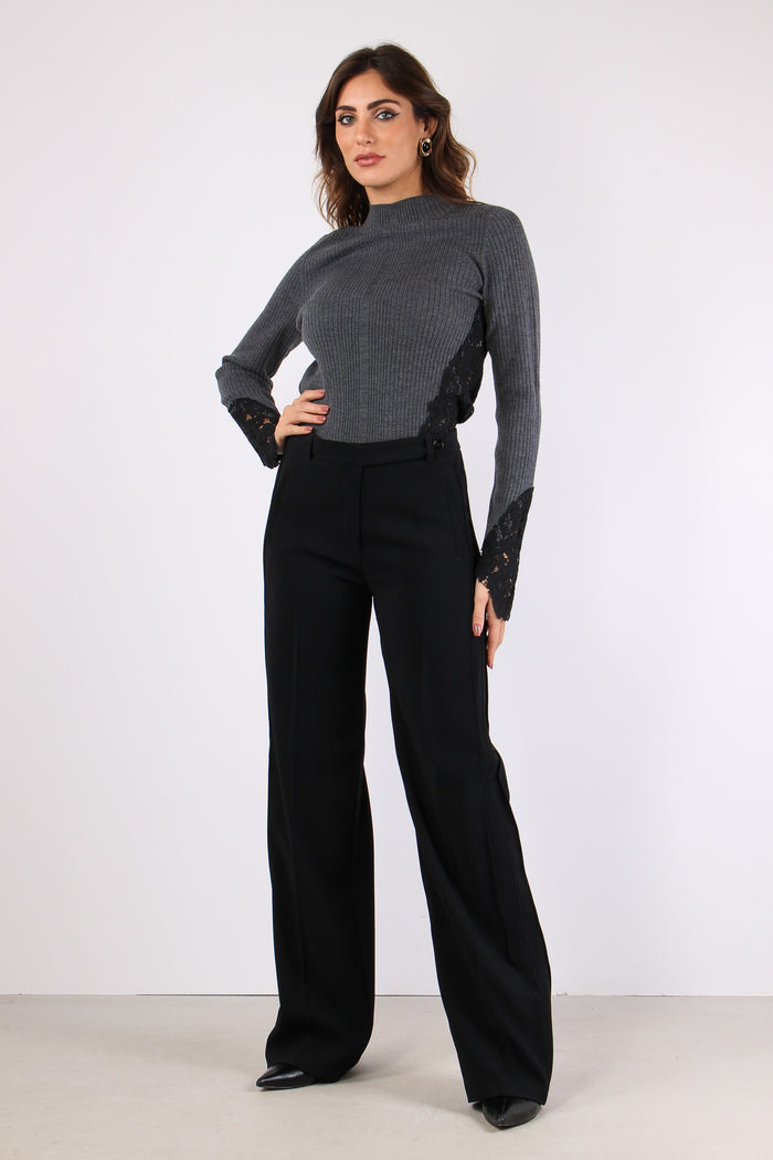 Rufa Pantalone Crepe Nero Limousine-3