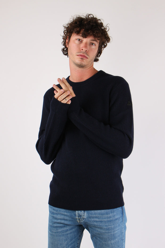 Maglia Girocollo Navy Blue-6