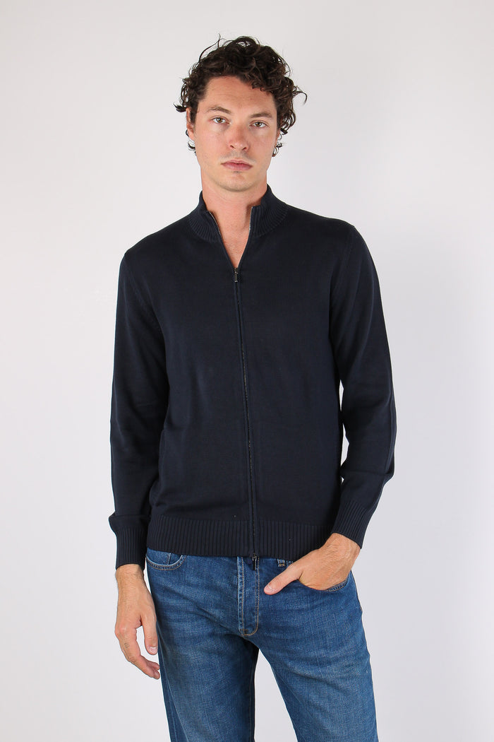 Bomber Zip Tasche Applicate Midnight-2