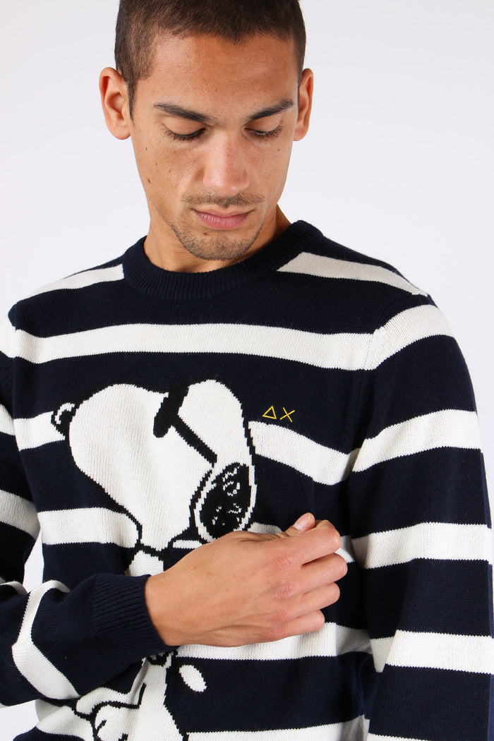 Maglia Riga Snoopy Navy/bianco-3