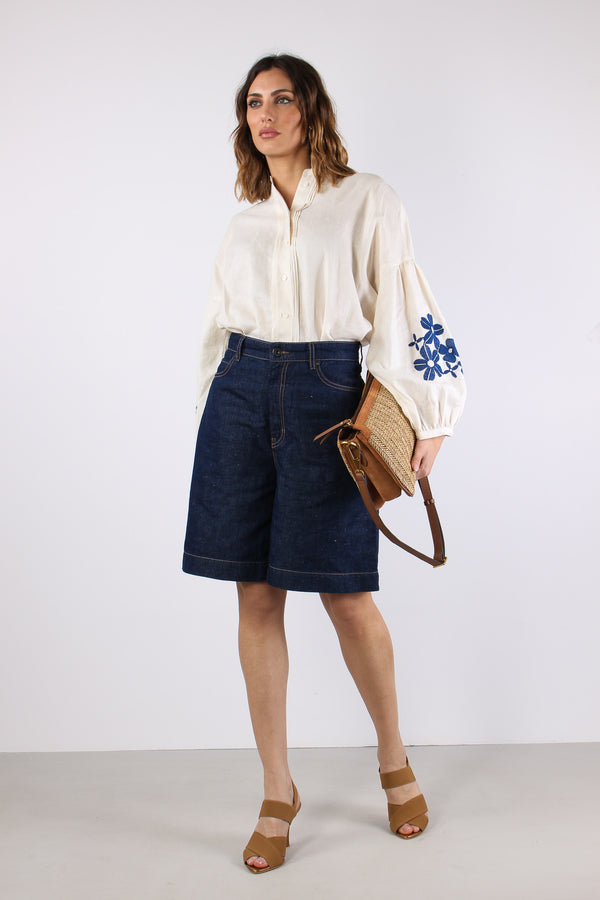 Ozono Bermuda Bull Denim Scuro