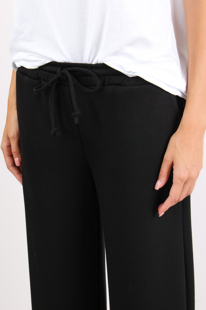 Pantalone Palazzo Coulisse Mod Nero-6