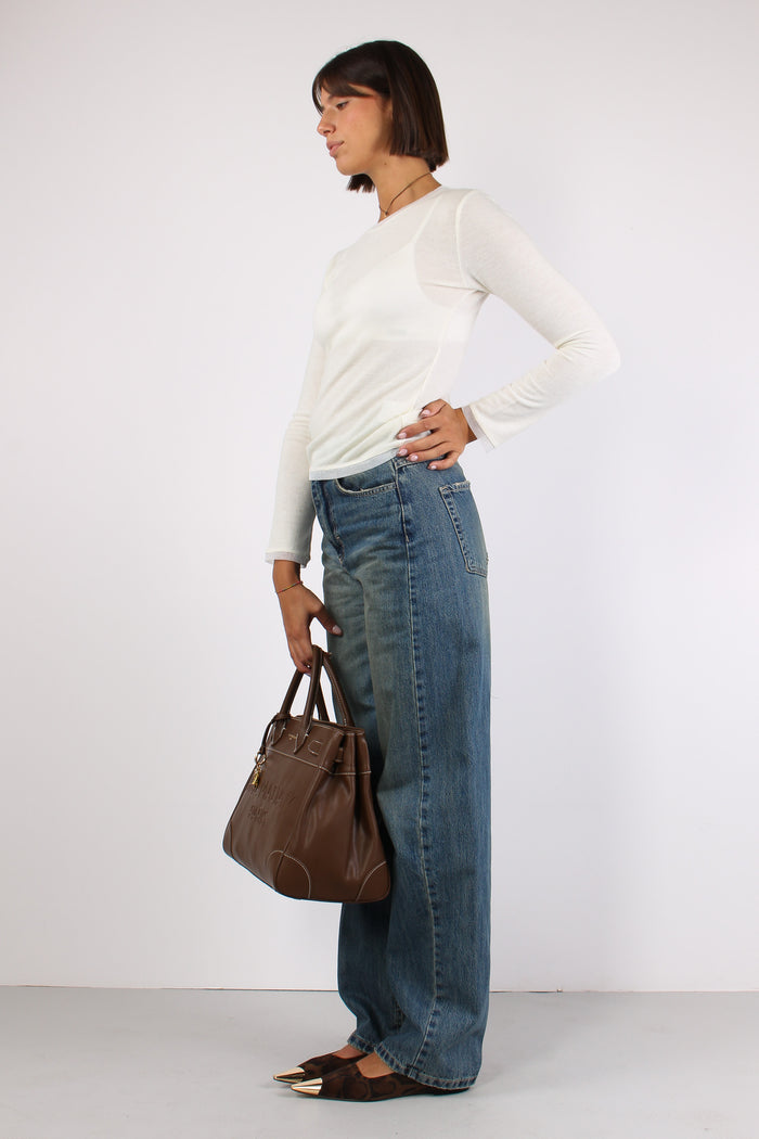 Denim Balloon Lavaggio Te Denim Blu
