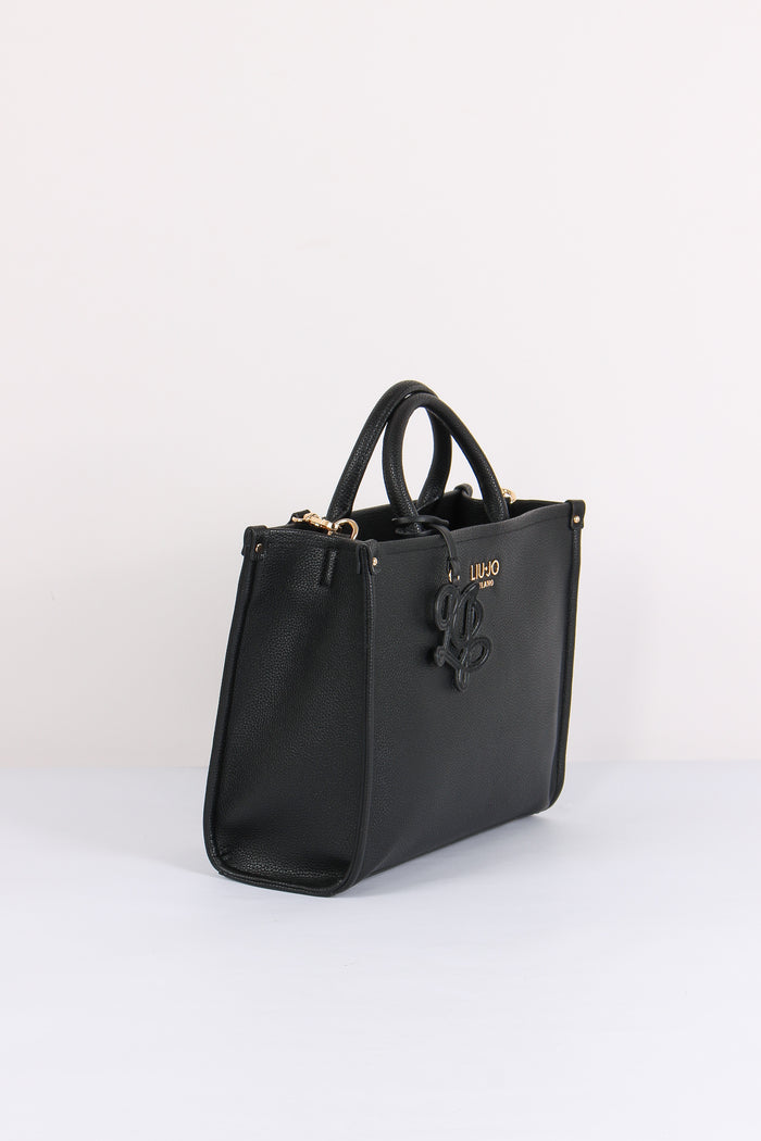 Shopping Tinta Unita Logo Nero-6