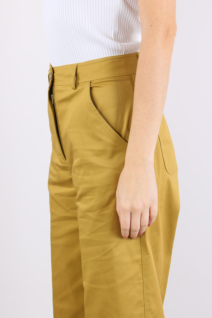 Pantalone Cropped Cotone Ambra-7