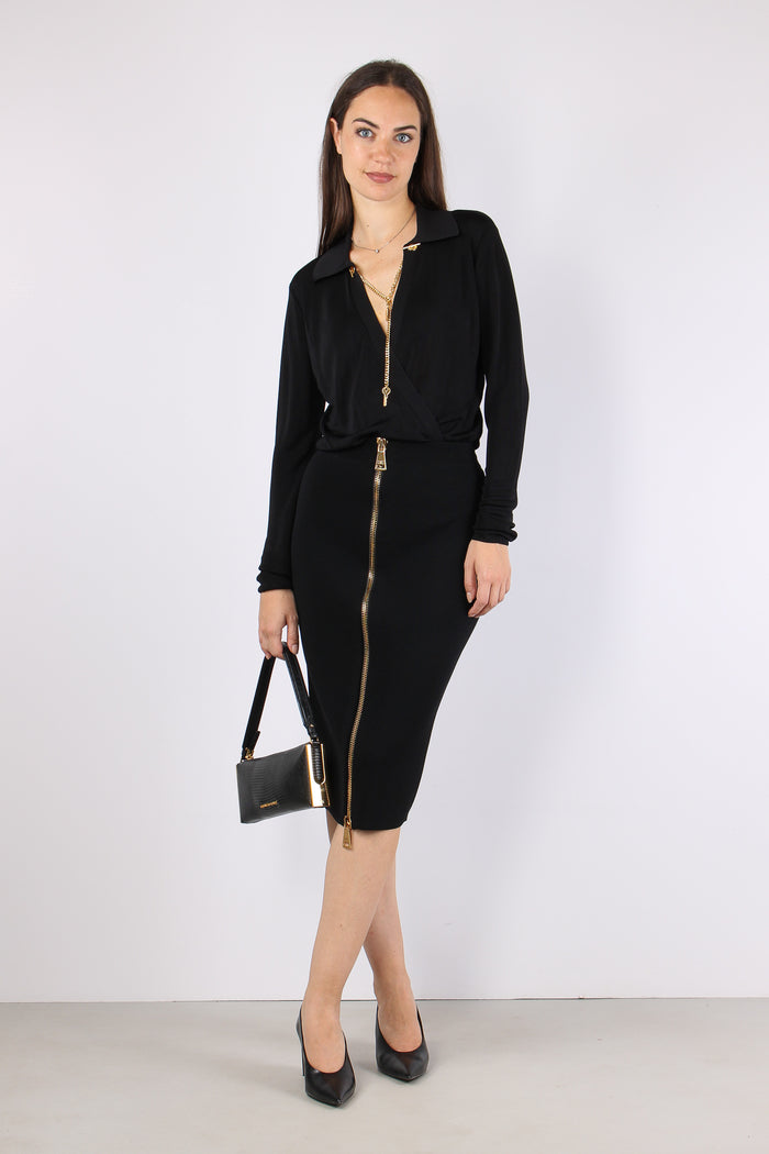 Body Tricot Scollo Zip Nero-4