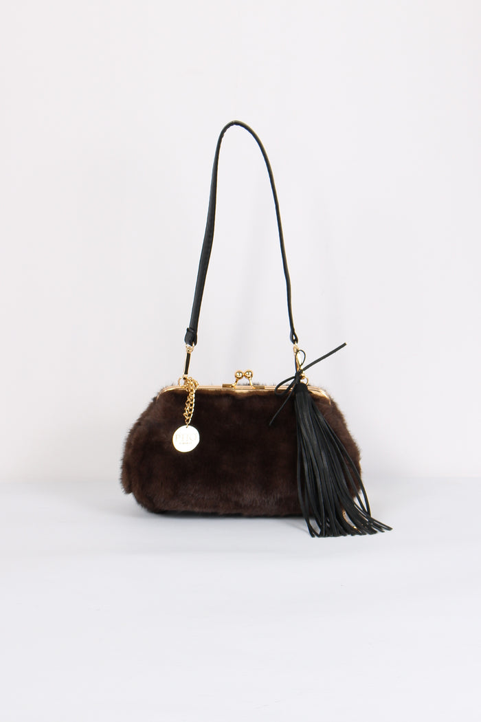 Pochette Ecopelliccia Pon Pon Visone