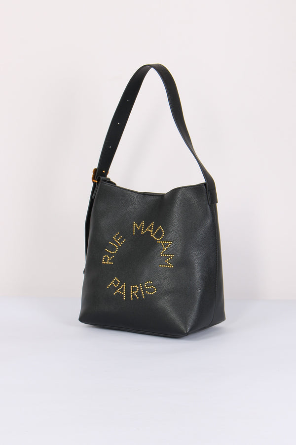 Shopping Verticale Logo Borchie Black-2