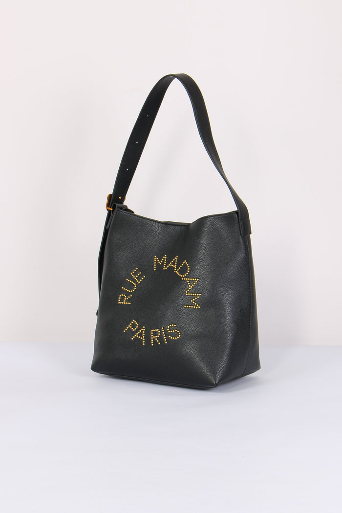 Shopping Verticale Logo Borchie Black-2
