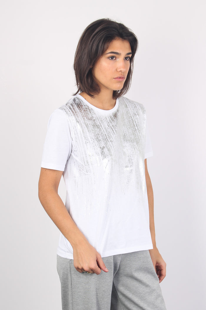 T-shirt Splamata Argento Bianco/argento-4