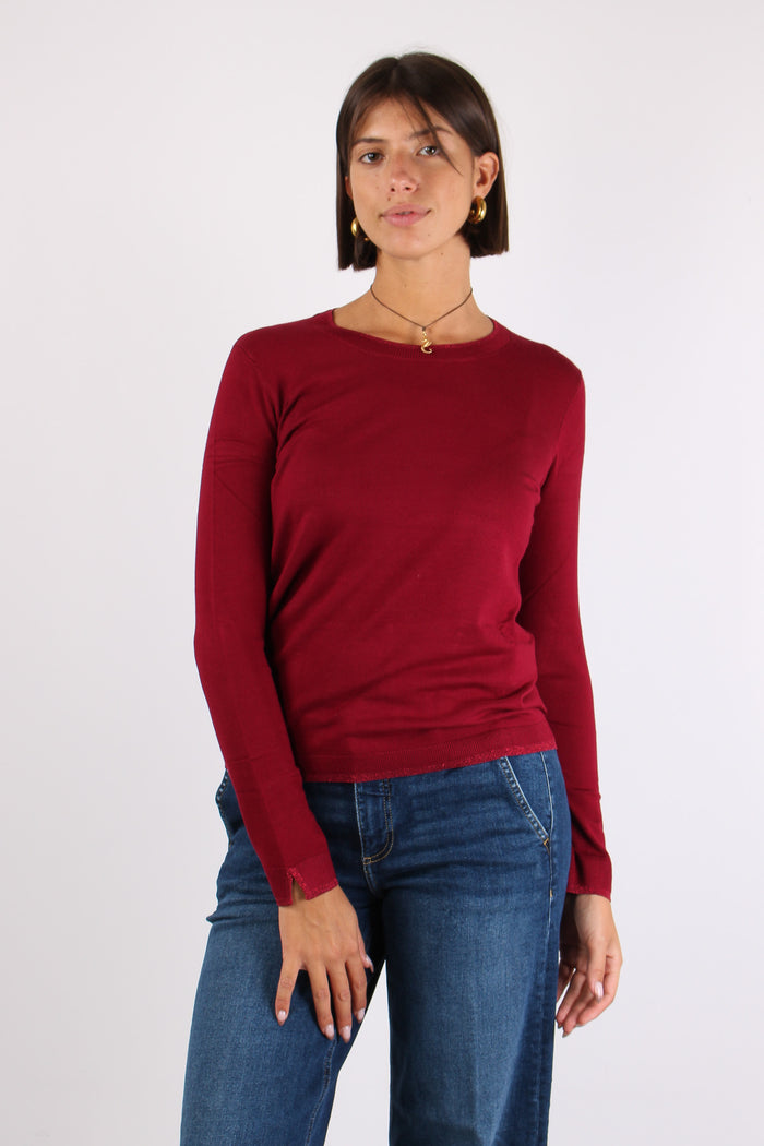 Maglia Gircollo Viscosa Lurex Bianco Lana-2