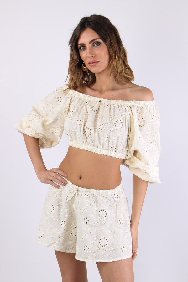 Top Sangallo Inserto Paillettes Ecru-2