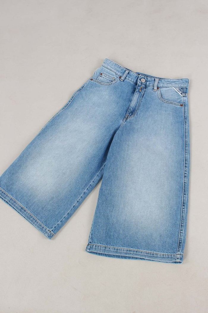 Bermuda Vita Alta Denim Denim-3