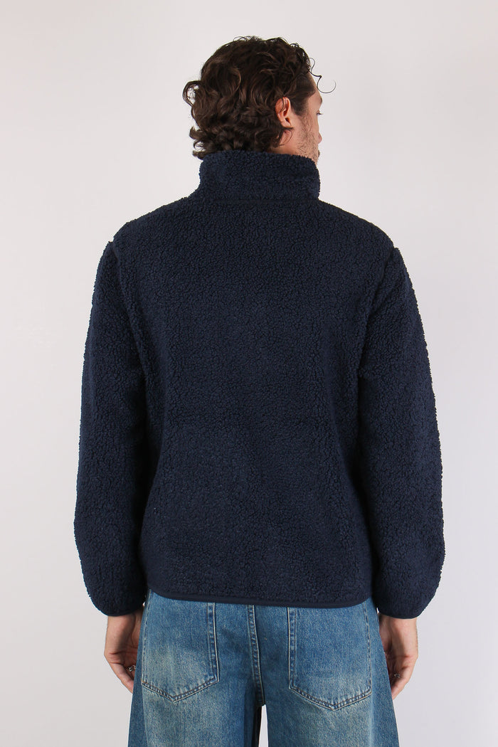 Felpa Teddy Reversibile Collo Blue Depth/blue-5