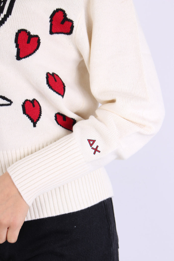 Maglia Ricamo Grande Bianco-8