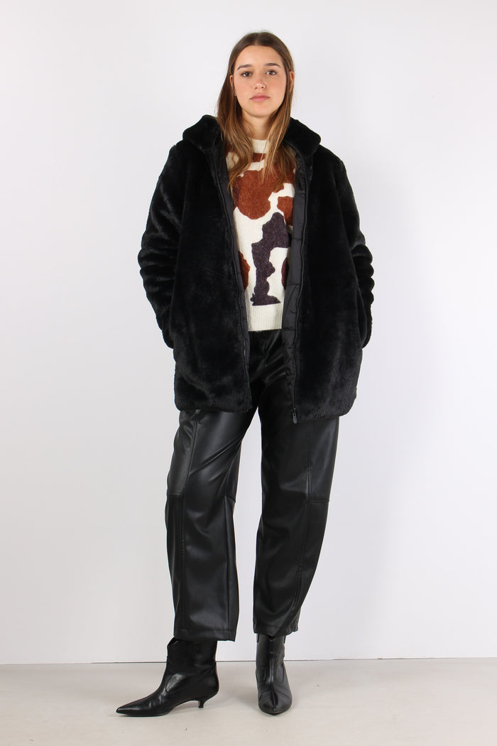 Bridget Cappotto Cappuccio Black-10