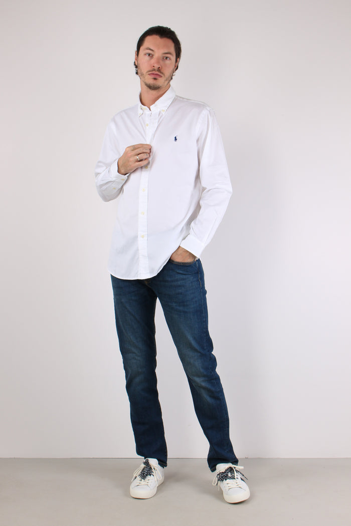 Camicia Custom Cotone Leggero White-5