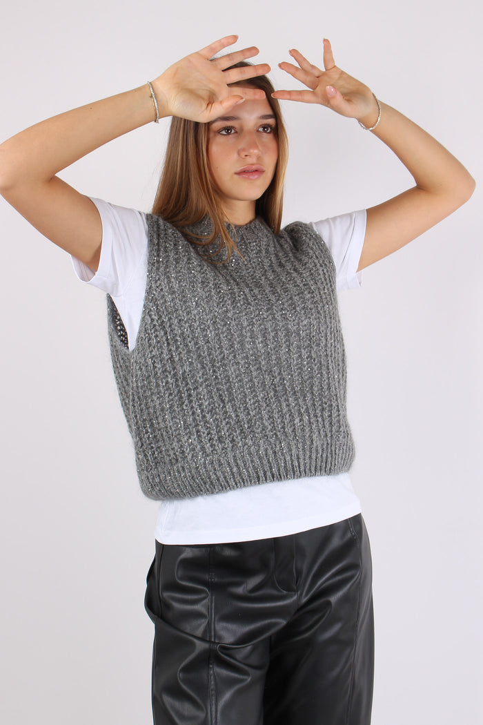 Gilet Mohair Paillettes Perla-7