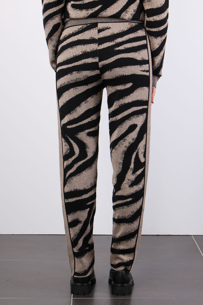 Pantalone Jogging  Zebra Nero/rosegold-3