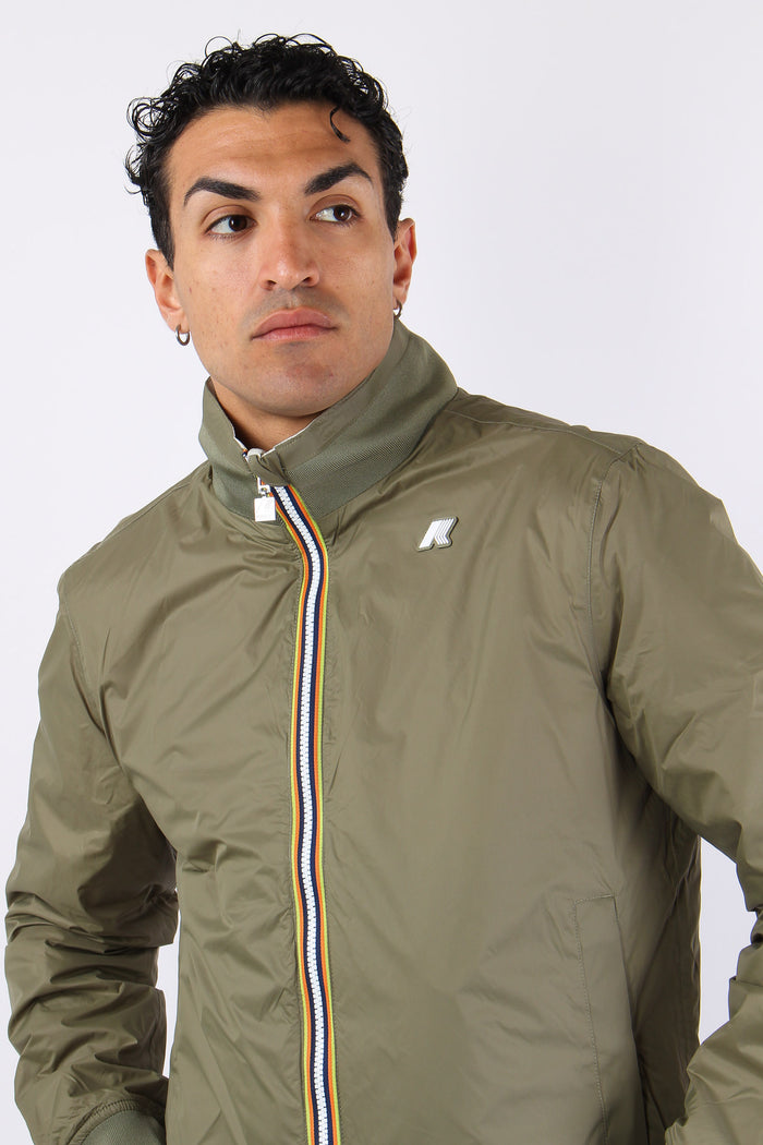 Giubbotto Reversibile Cotone Beige/green-3
