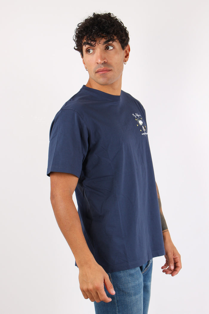 T-shirt Snoopy Complicated Blu-7