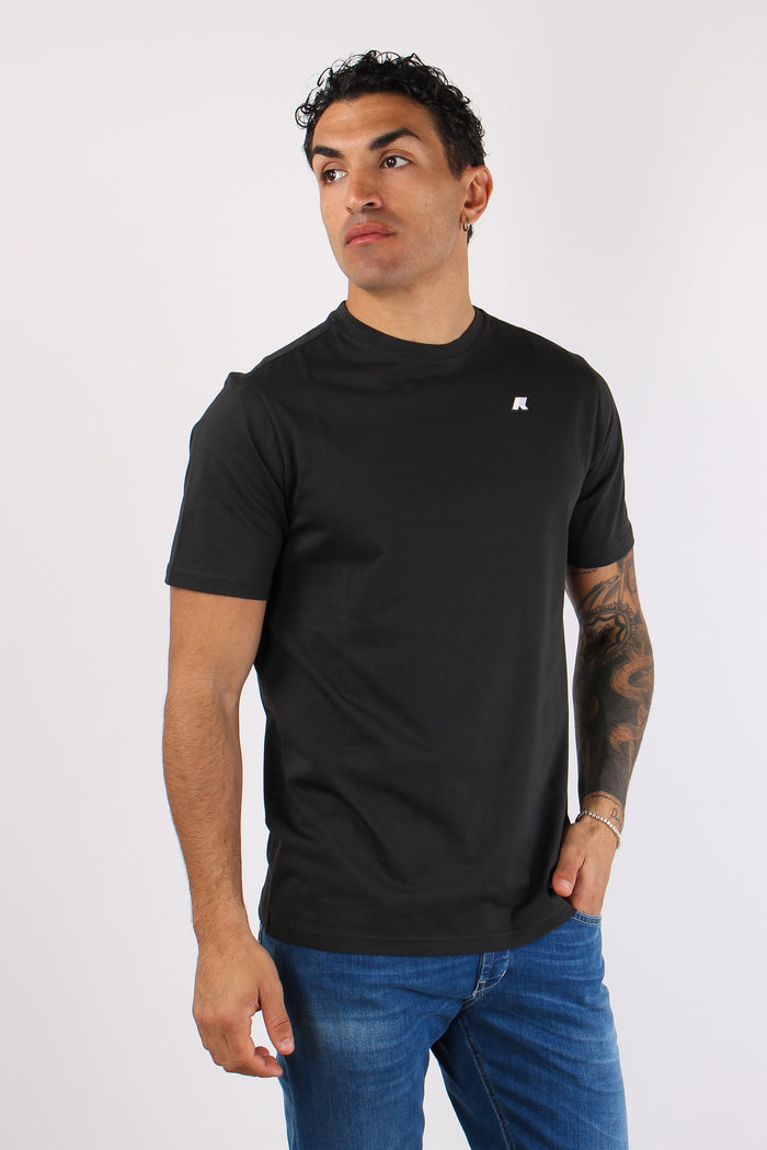 T-shirt Basica Logo Contrasto Black Pure-3