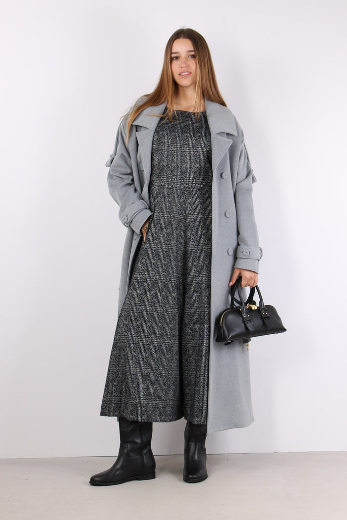 Tuta Pantalone Palazzo Nero/grigio-5