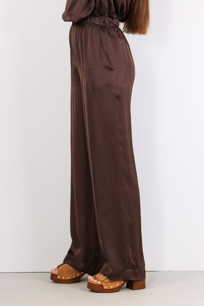 Pantalone Palazzo Effetto Raso Moro-3