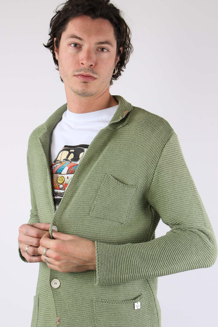 Giacca In Maglia Salvia-7