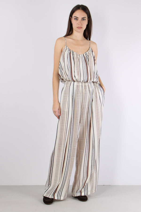 Pantalone Multi Riga Ecru