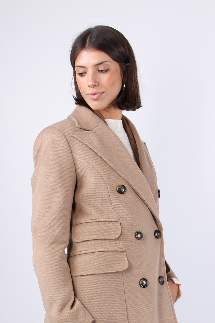 Cappotto Lungo Sfiancato Cammello-6