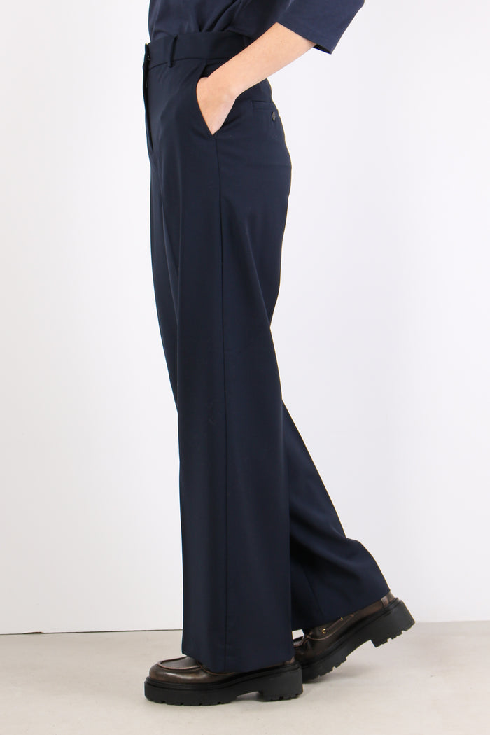 Visivo Pantalone Ampio Fresco Blu-7