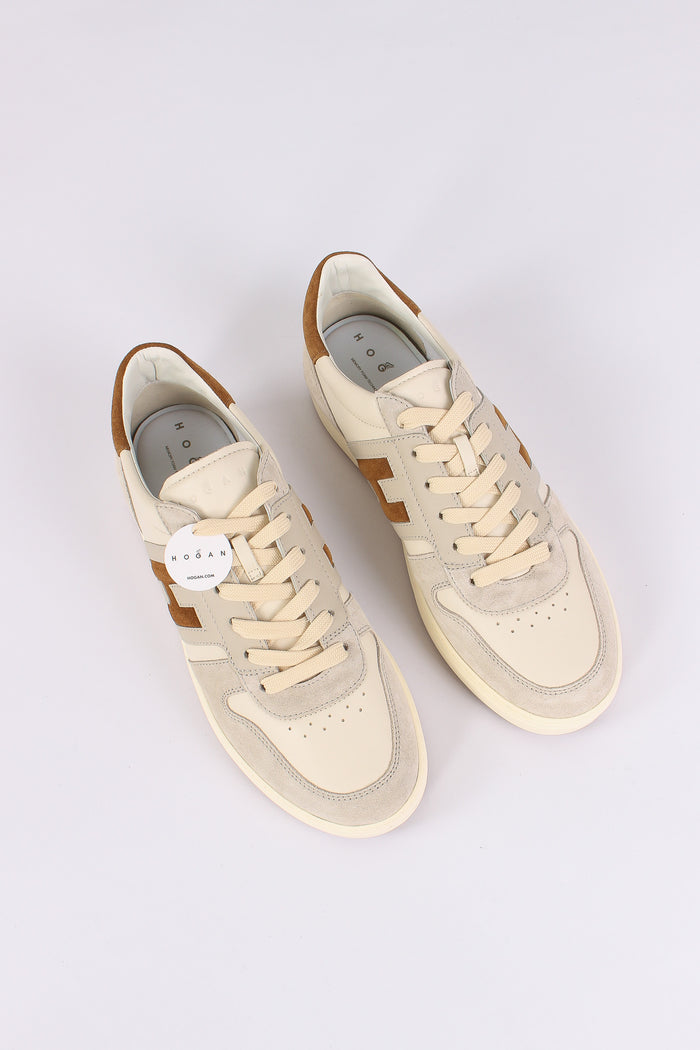 Sneaker H Banda Bianco/sabbia-5