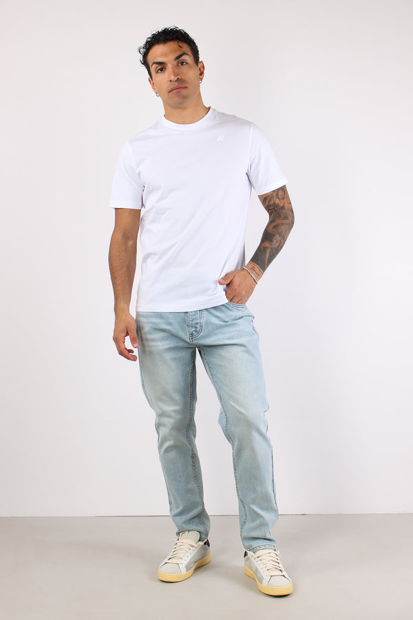 T-shirt Basica Logo Contrasto White