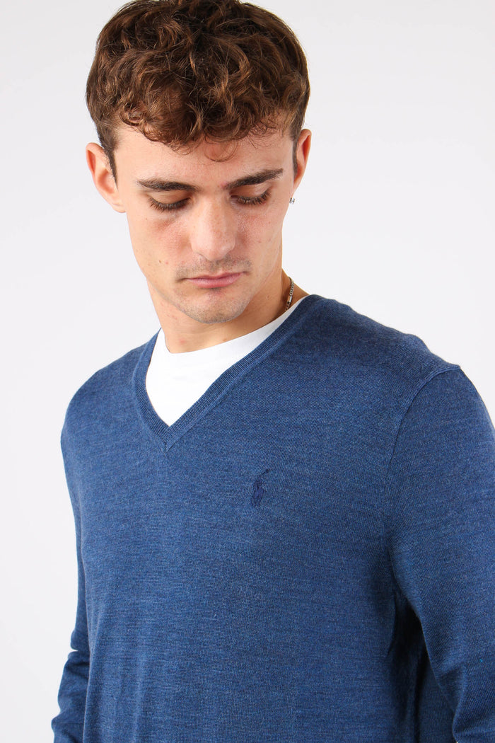 Maglia Scollo V Merinos Rustic Navy-6