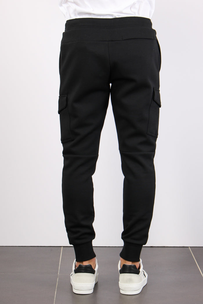 Pantalone Cargo Felpa Polo Black-3