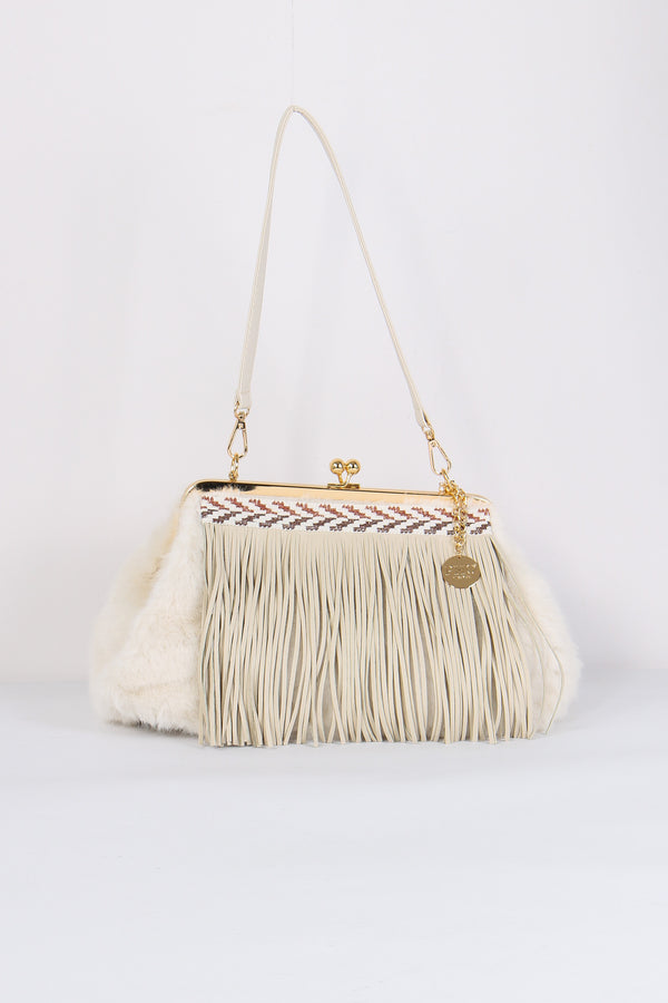 Pochette Ecopelliccia Frange Glam/rust