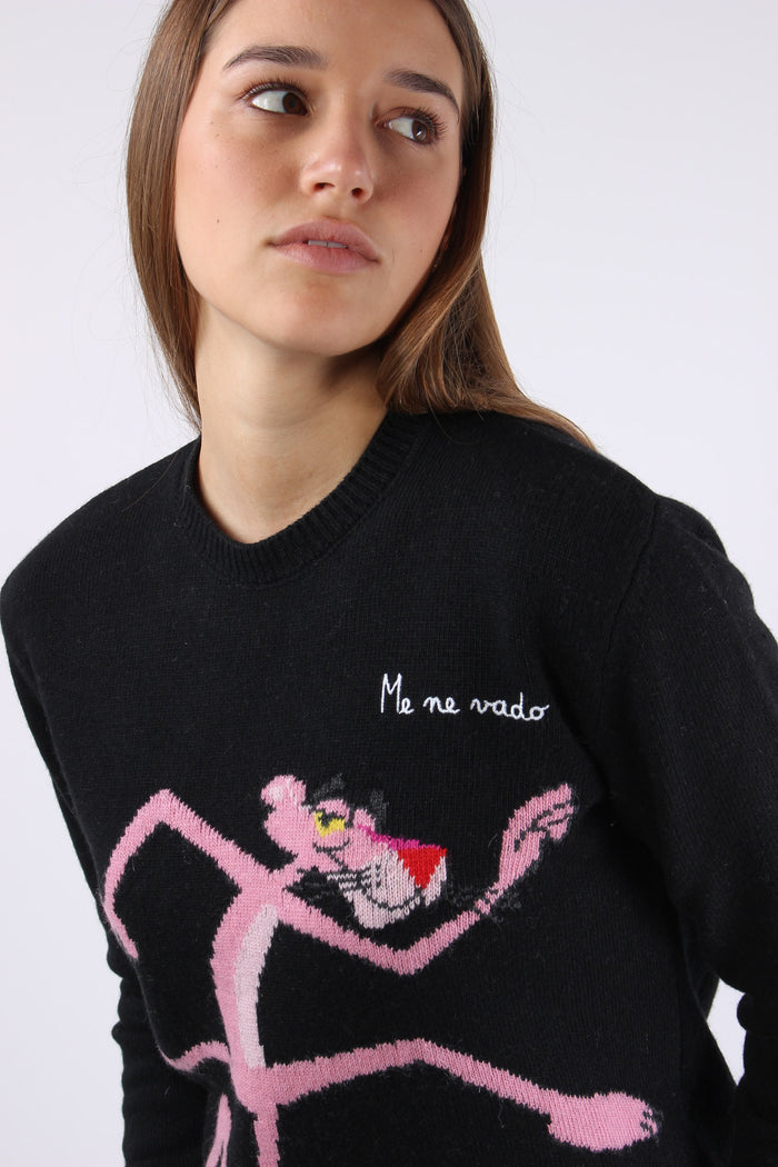 Girocollo Pantera Rosa Nero-10