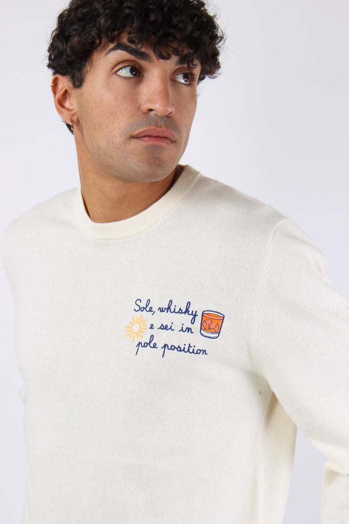 Girocollo Sole Pole Position Bianco-8