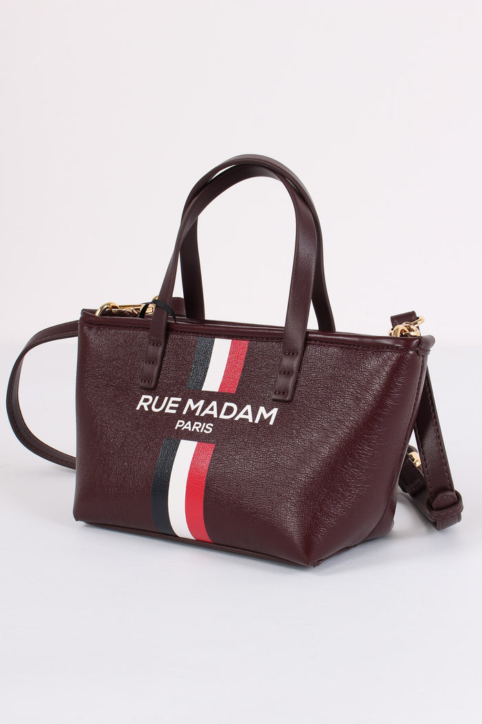 Mini Shopping Banda Monogram Burgundy-4