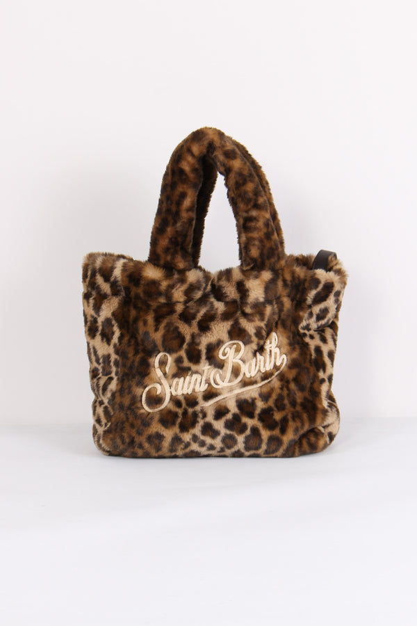 Borsa Mano Pelliccia Animalier Leopard