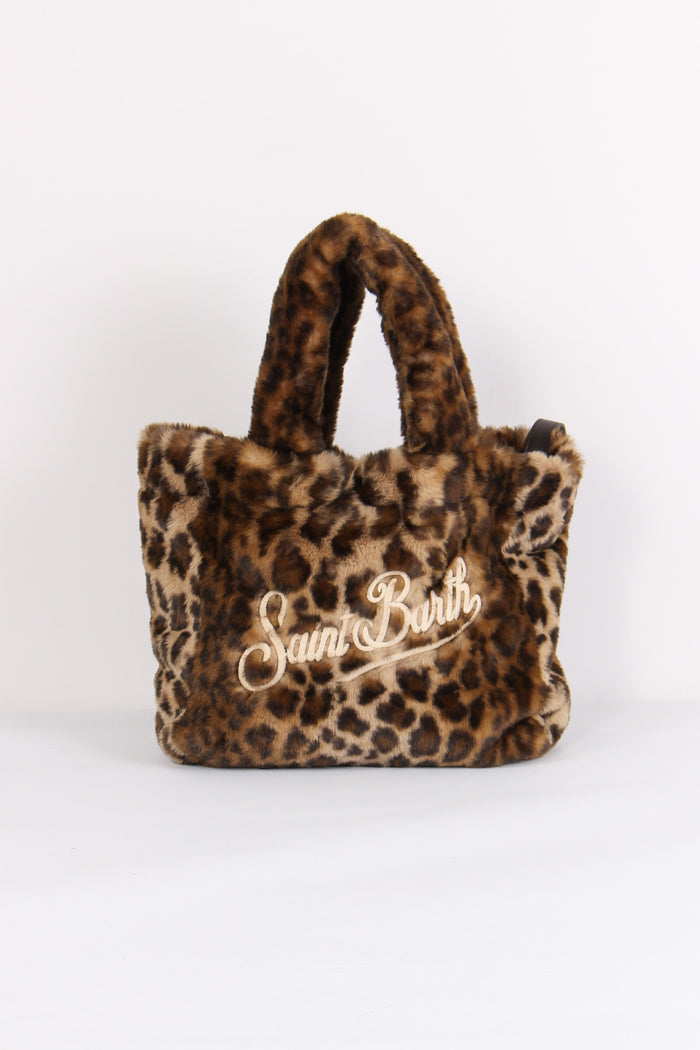 Borsa Mano Pelliccia Animalier Leopard