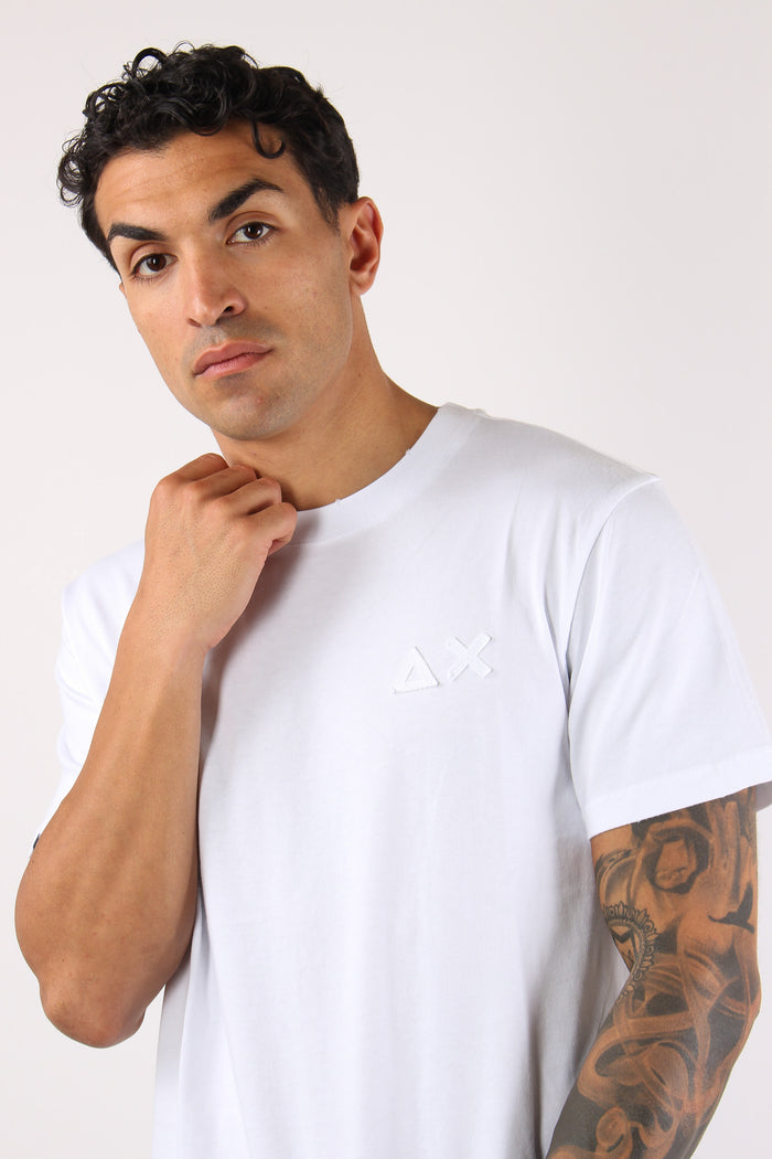 T-shirt Logo Patch Bianco-3