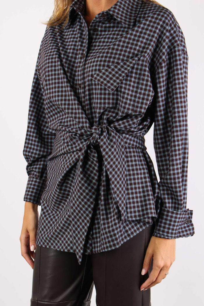 Camicia Microcheck Fiocco Moro-7