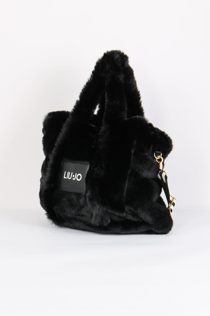 Shopping Ecopelliccia Nero-4