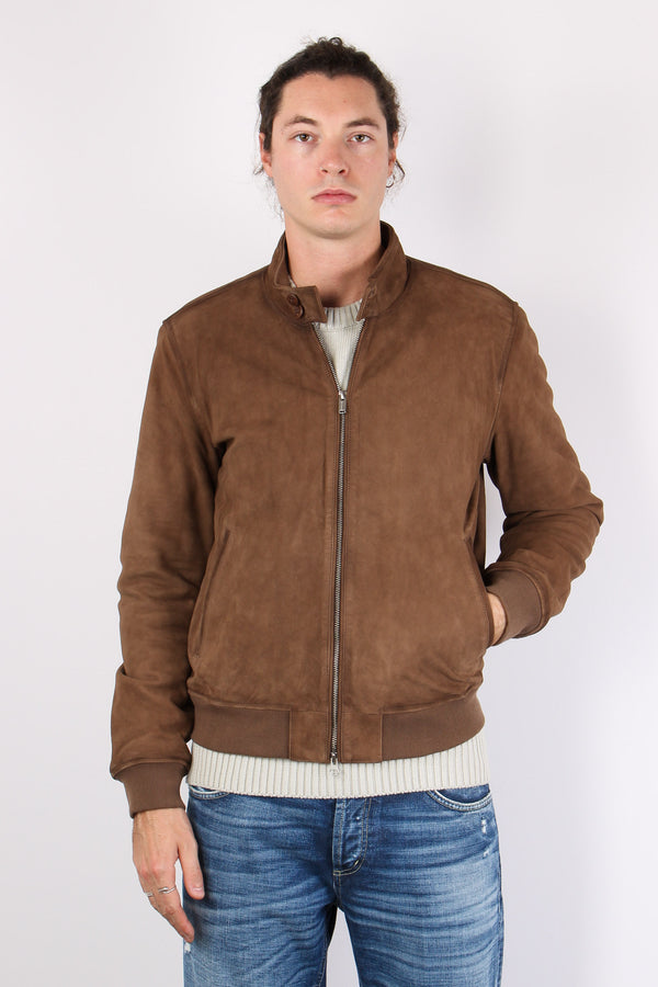 Giubbotto Bomber Scamosciato Brownish